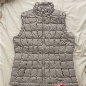 Marmot Women's Light Gray Puffer Vest 600 Fill